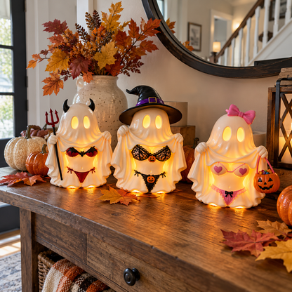 👻Cheeky Ghost Halloween Tabletop Decor – 5 Mischievous Styles