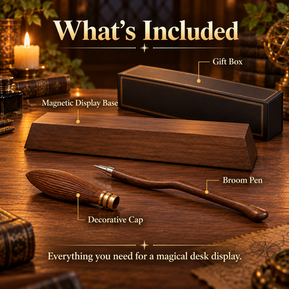 The Wizard’s Broom – Magnetic Levitation Pen & Fantasy Desk Decor
