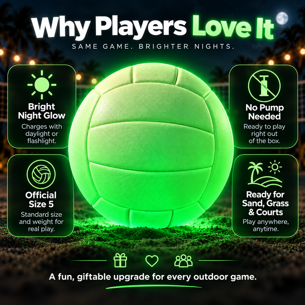 Glow volleyball benefits