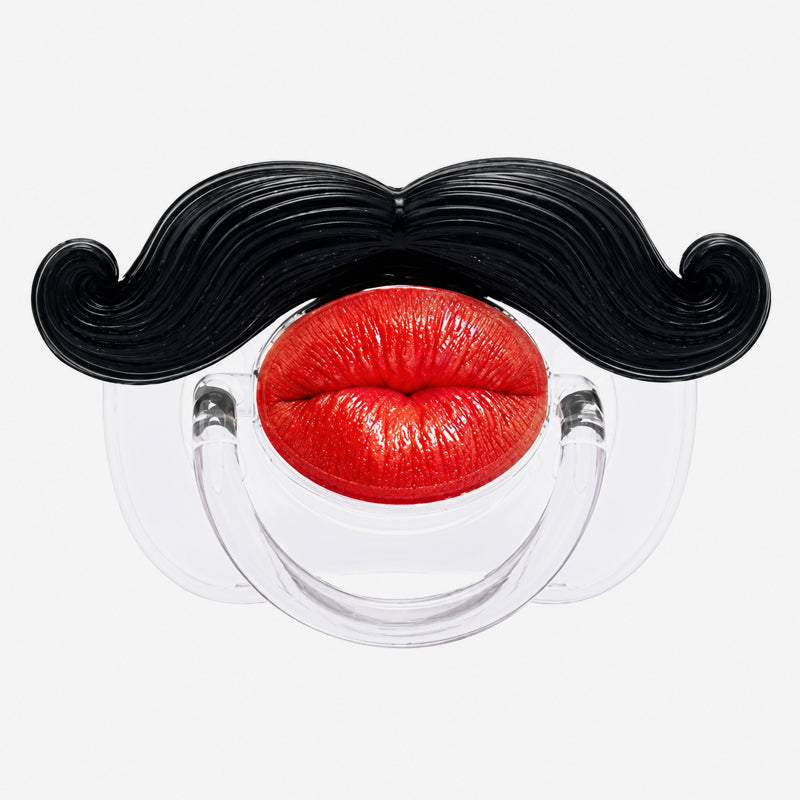 Funny Baby Mustache & Red Lips Pacifier