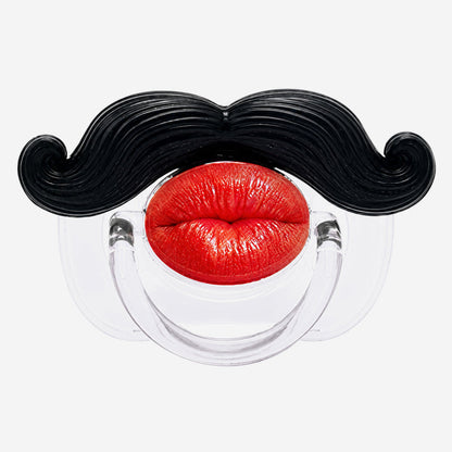 Funny Baby Mustache & Red Lips Pacifier