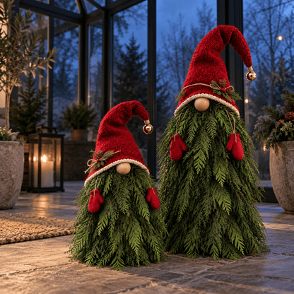 🎄 2-Piece Whimsical Christmas Gnome Porch Decor Set 🎁