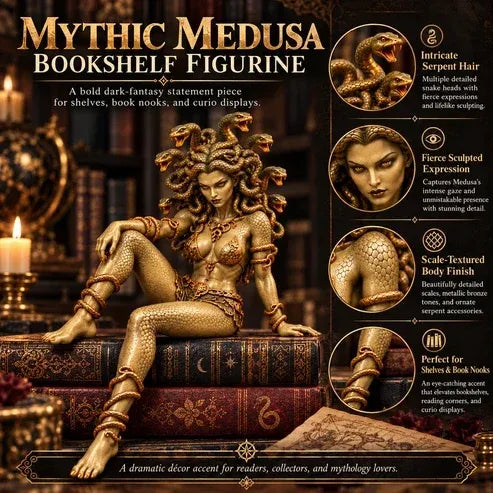 🔥 Last Day 49% OFF - 🐍 Medusa Goddess Shelf Sitter Statue | 4 Unique Gothic Mythology Styles (📦Buy 2 Free Shipping)
