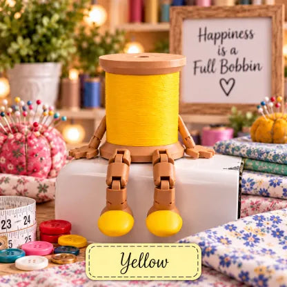 Cute Thread Spool Character Figurine