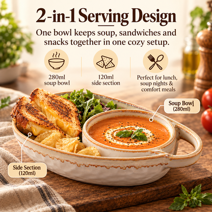 Handmade Soup & Sandwich Bowl Set / Cozy Meals