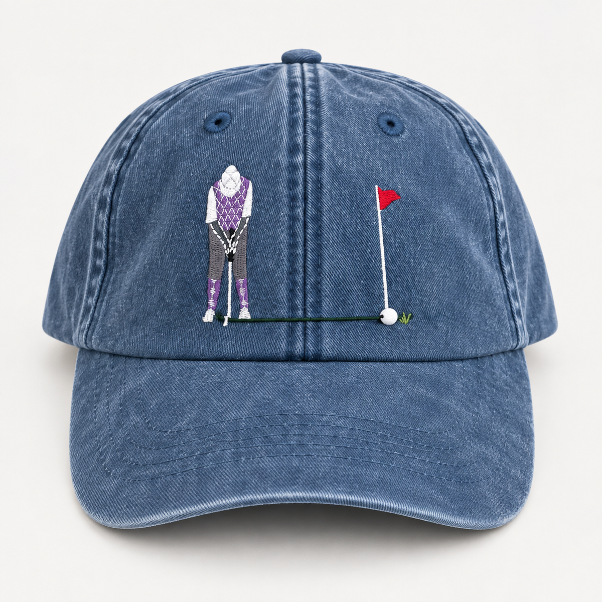 ⛳ Putt It In! Interactive Golf Cap – Vintage Washed Moving Ball Hat