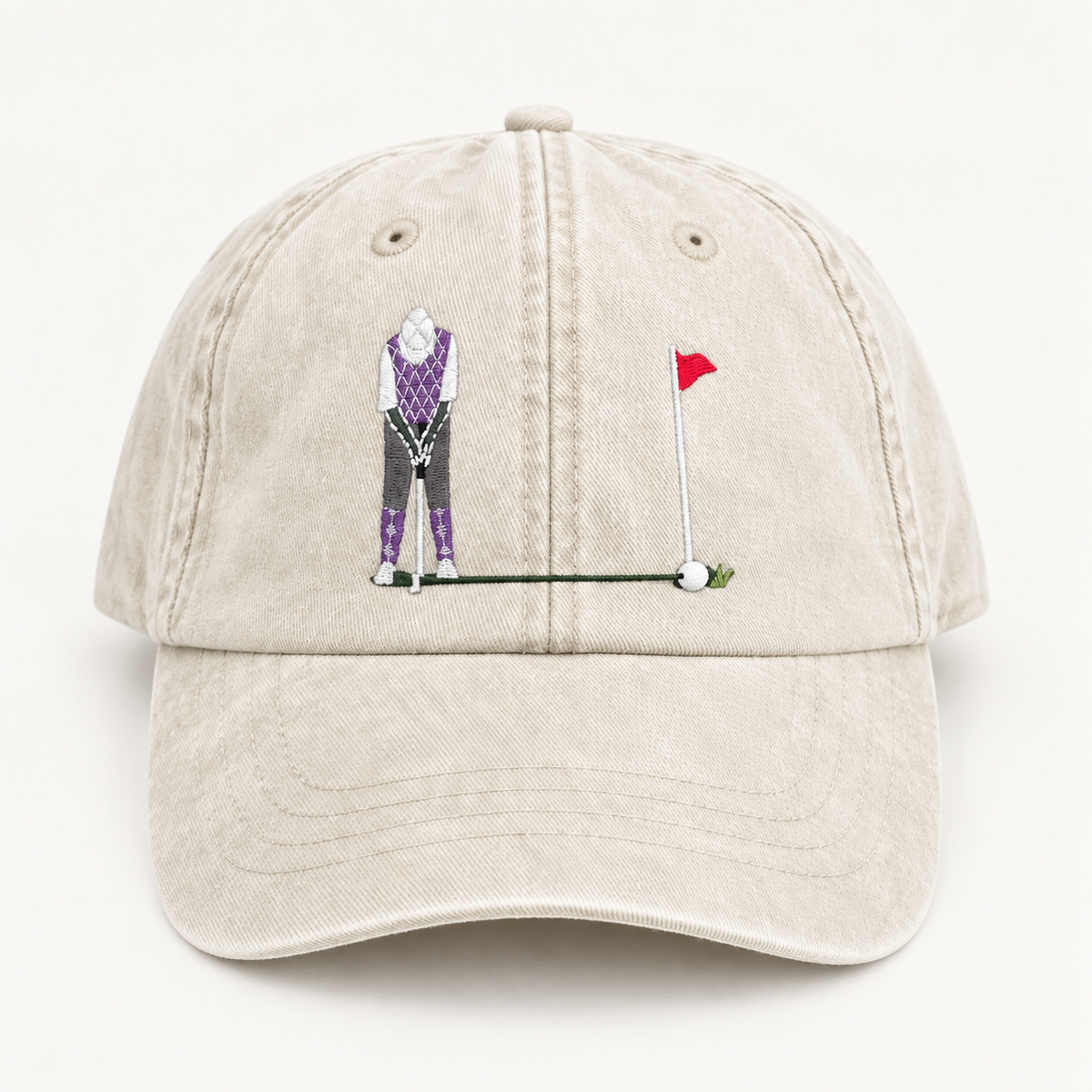 ⛳ Putt It In! Interactive Golf Cap – Vintage Washed Moving Ball Hat