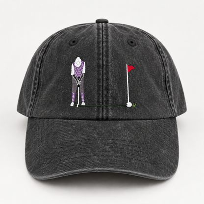 ⛳ Putt It In! Interactive Golf Cap – Vintage Washed Moving Ball Hat