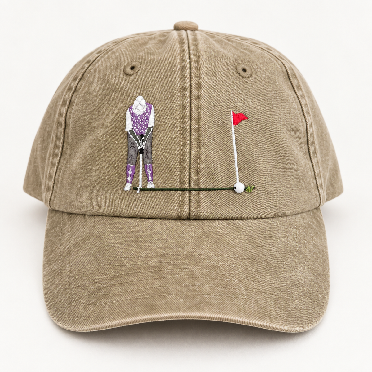 ⛳ Putt It In! Interactive Golf Cap – Vintage Washed Moving Ball Hat