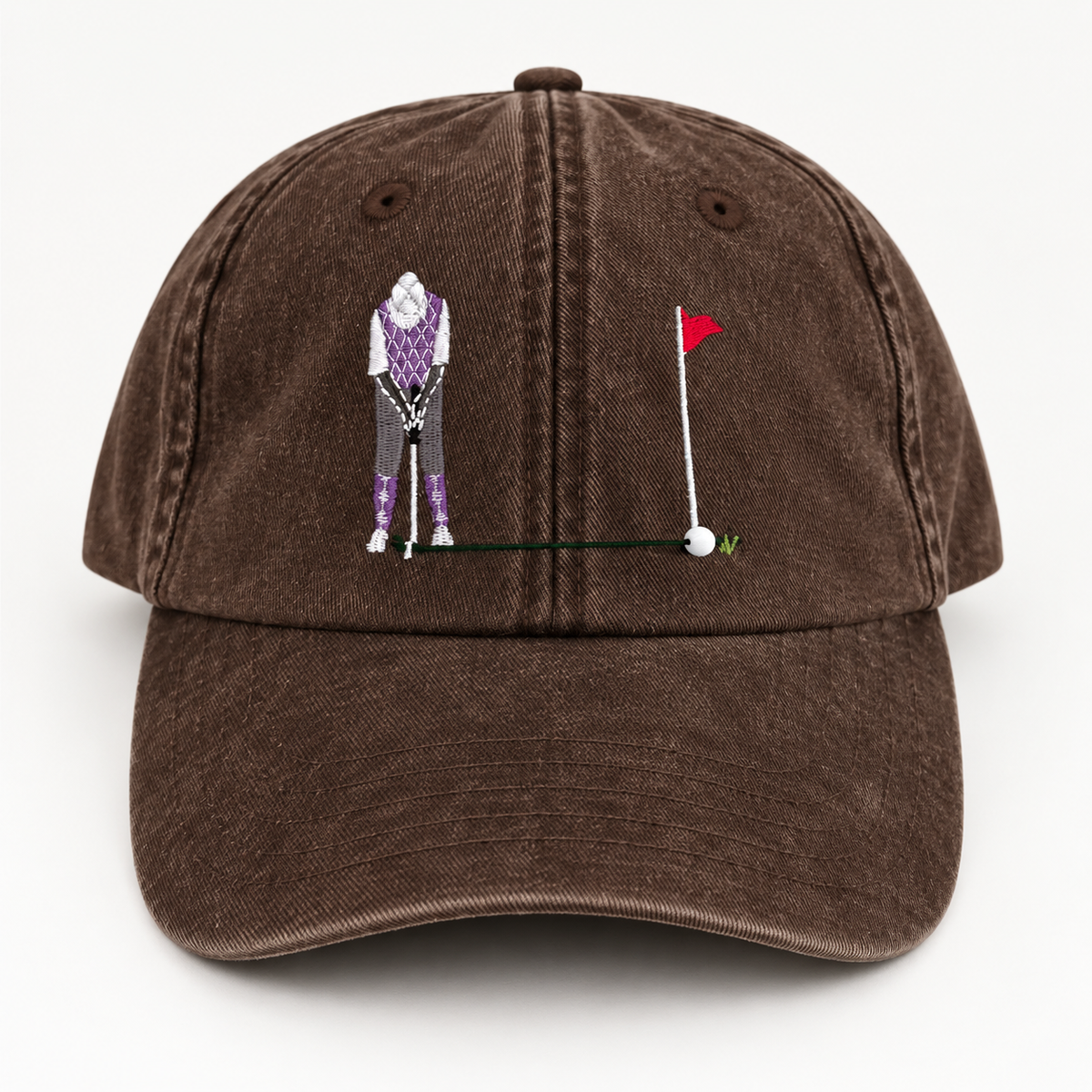 ⛳ Putt It In! Interactive Golf Cap – Vintage Washed Moving Ball Hat