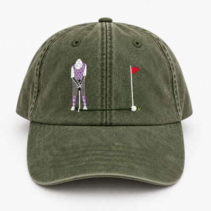 ⛳ Putt It In! Interactive Golf Cap – Vintage Washed Moving Ball Hat