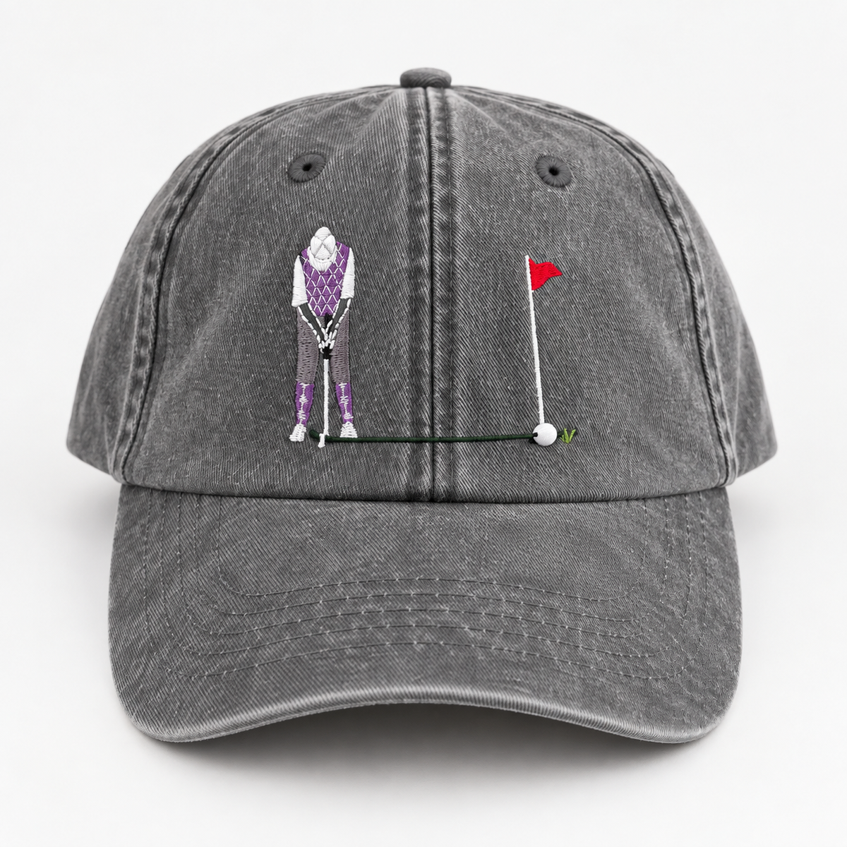 ⛳ Putt It In! Interactive Golf Cap – Vintage Washed Moving Ball Hat