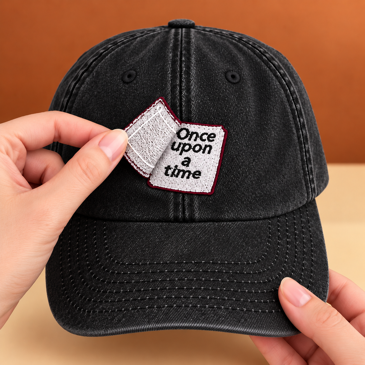 📕Interactive Storybook Cap – Vintage Washed Flip-Open Book Hat