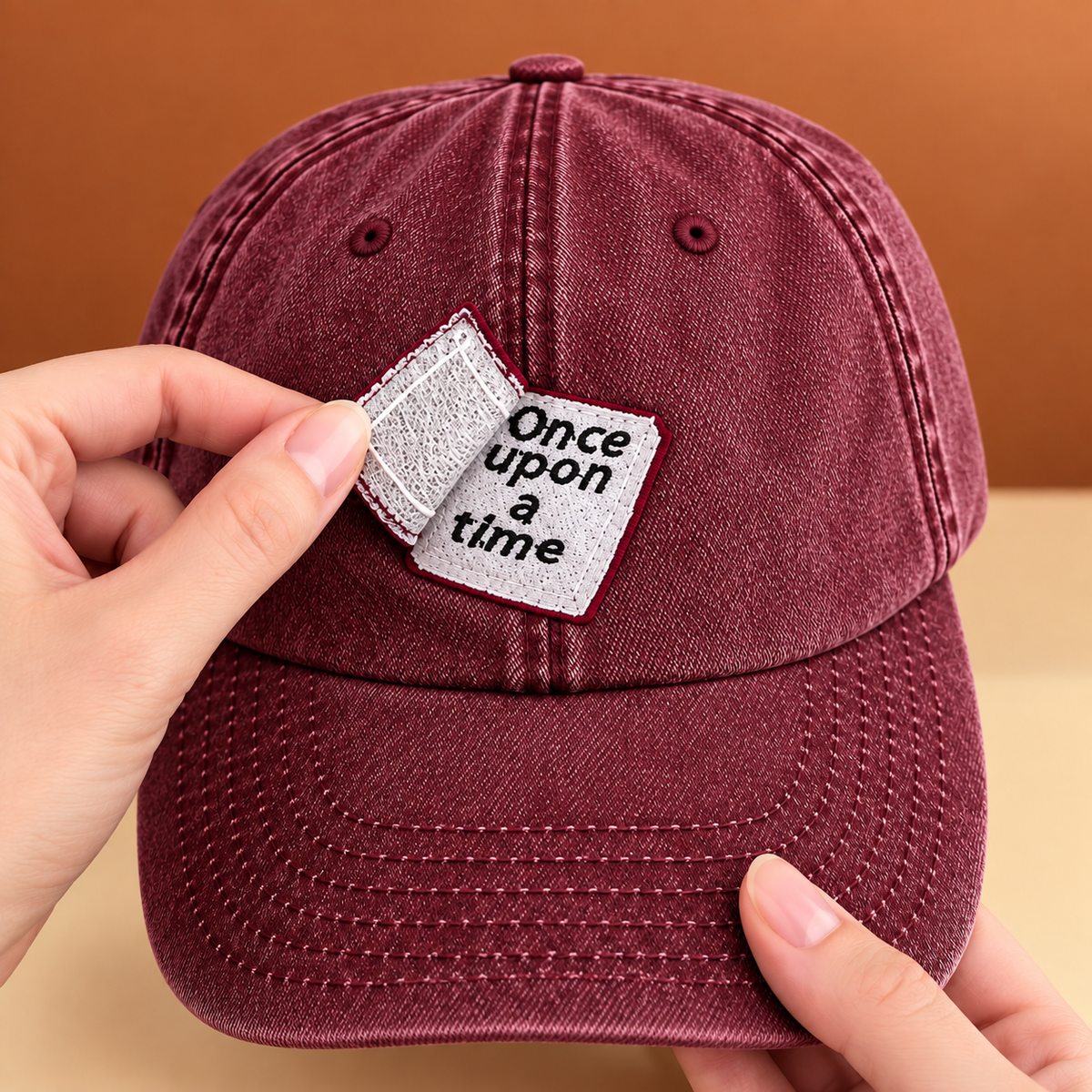 📕Interactive Storybook Cap – Vintage Washed Flip-Open Book Hat