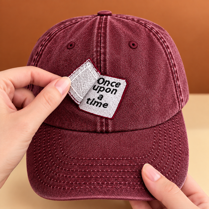 📕Interactive Storybook Cap – Vintage Washed Flip-Open Book Hat