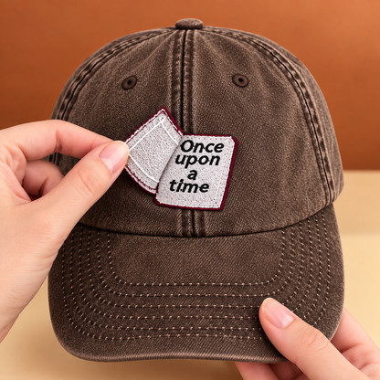 📕Interactive Storybook Cap – Vintage Washed Flip-Open Book Hat