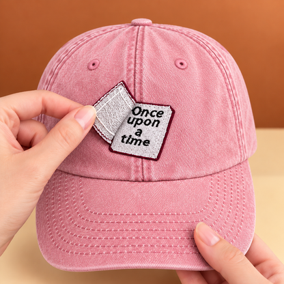 📕Interactive Storybook Cap – Vintage Washed Flip-Open Book Hat