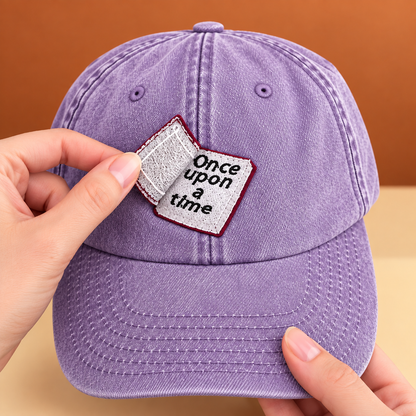 📕Interactive Storybook Cap – Vintage Washed Flip-Open Book Hat