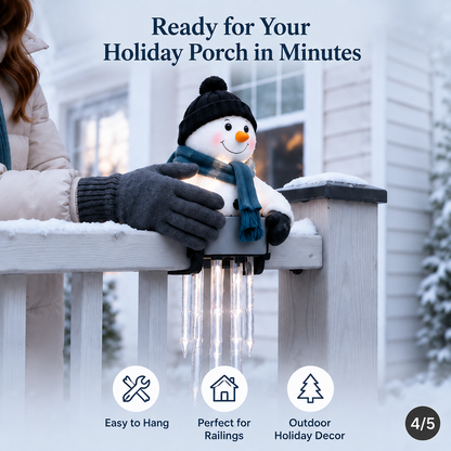 🔥 Today 49% OFF - WinterGlow Snowman Icicle Lights – Magical Christmas Decoration