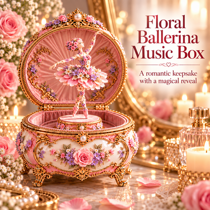 🎉50% OFF Floral Ballerina Music Box – A Romantic Keepsake With a Magical Butterfly Reveal 🦋