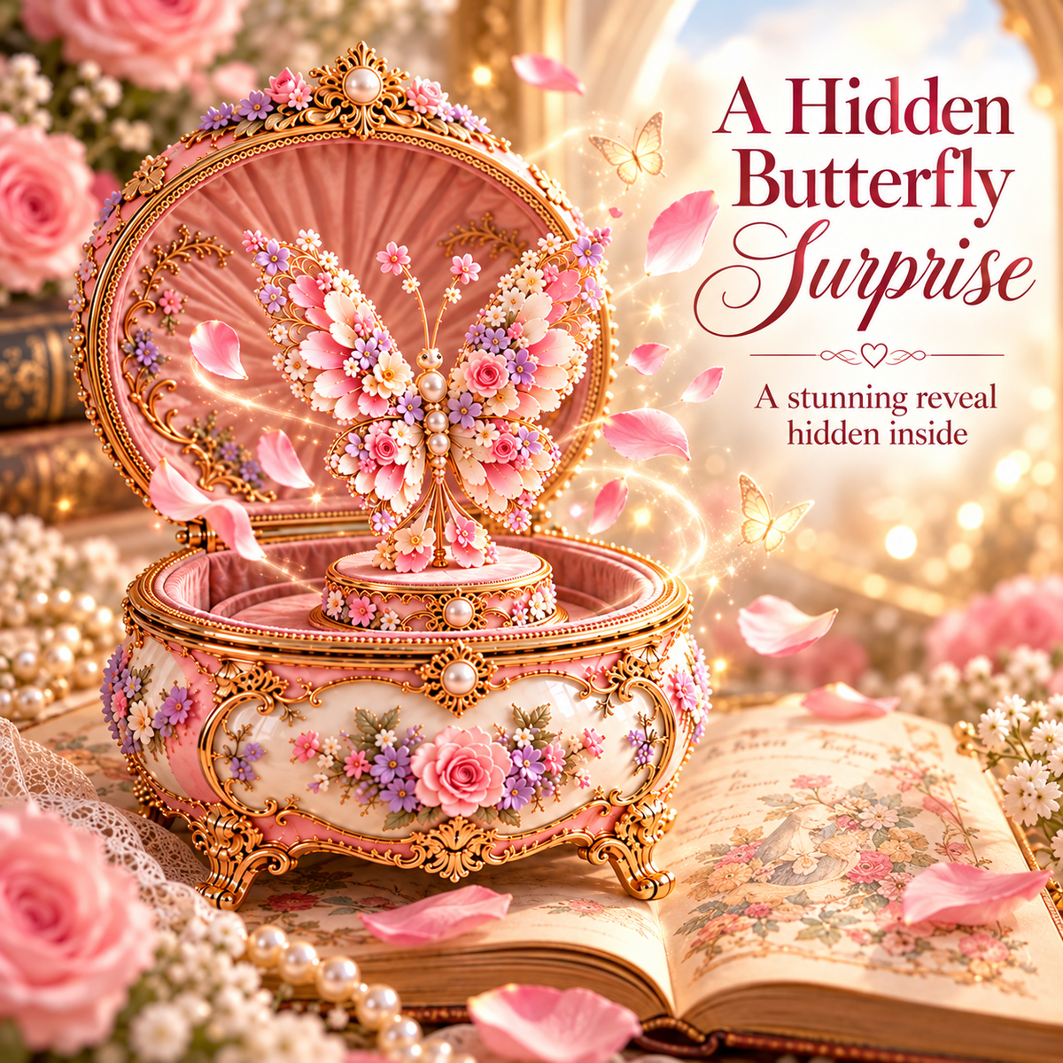 🎉50% OFF Floral Ballerina Music Box – A Romantic Keepsake With a Magical Butterfly Reveal 🦋