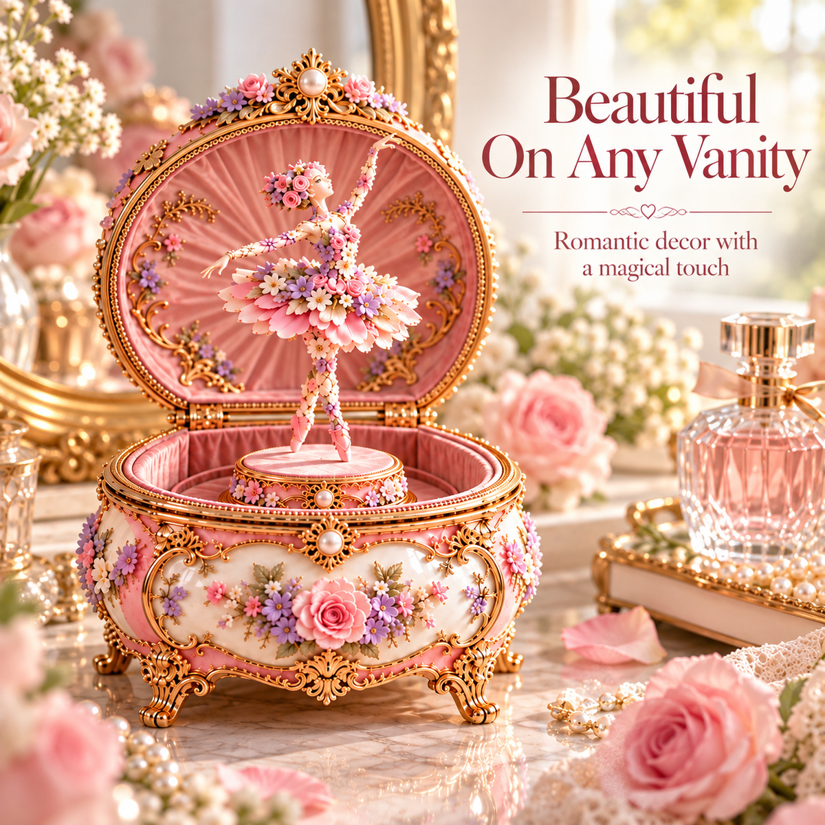 🎉50% OFF Floral Ballerina Music Box – A Romantic Keepsake With a Magical Butterfly Reveal 🦋