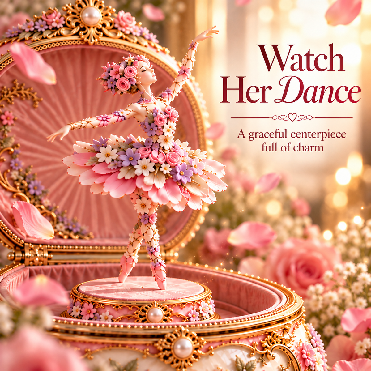 🎉50% OFF Floral Ballerina Music Box – A Romantic Keepsake With a Magical Butterfly Reveal 🦋