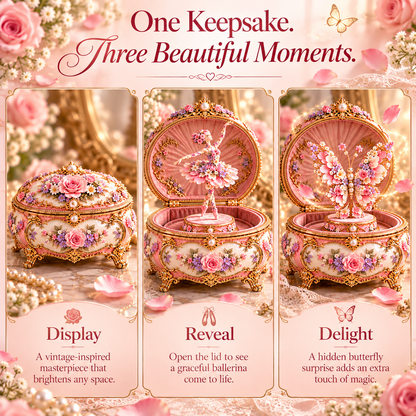 🎉50% OFF Floral Ballerina Music Box – A Romantic Keepsake With a Magical Butterfly Reveal 🦋