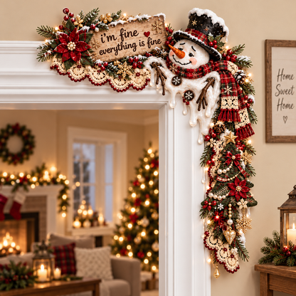 ⛄ 🎄 Winter Snowman Christmas Door Frame Corner Decor ❄️