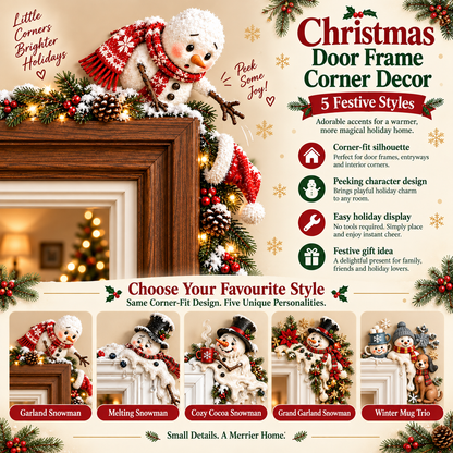 ⛄ 🎄 Winter Snowman Christmas Door Frame Corner Decor ❄️