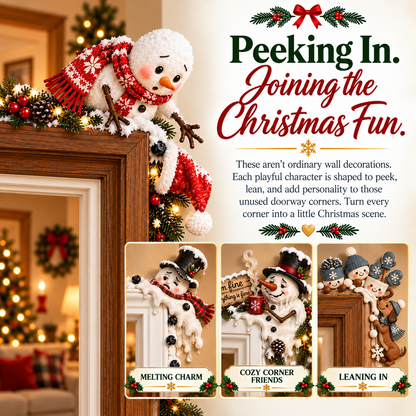 ⛄ 🎄 Winter Snowman Christmas Door Frame Corner Decor ❄️