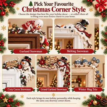 ⛄ 🎄 Winter Snowman Christmas Door Frame Corner Decor ❄️