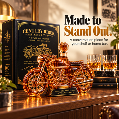 🏍️ Century Rider Heritage Reserve – 100 Years of the Open Road Commemorative Whiskey Decanter 🥃