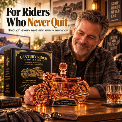 🏍️ Century Rider Heritage Reserve – 100 Years of the Open Road Commemorative Whiskey Decanter 🥃