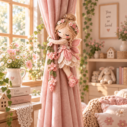 Enchanted Fairy Hug™ – Crochet Curtain Tiebacks, Whimsical Window Decor & Gift