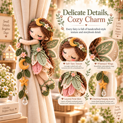 Enchanted Fairy Hug™ – Crochet Curtain Tiebacks, Whimsical Window Decor & Gift