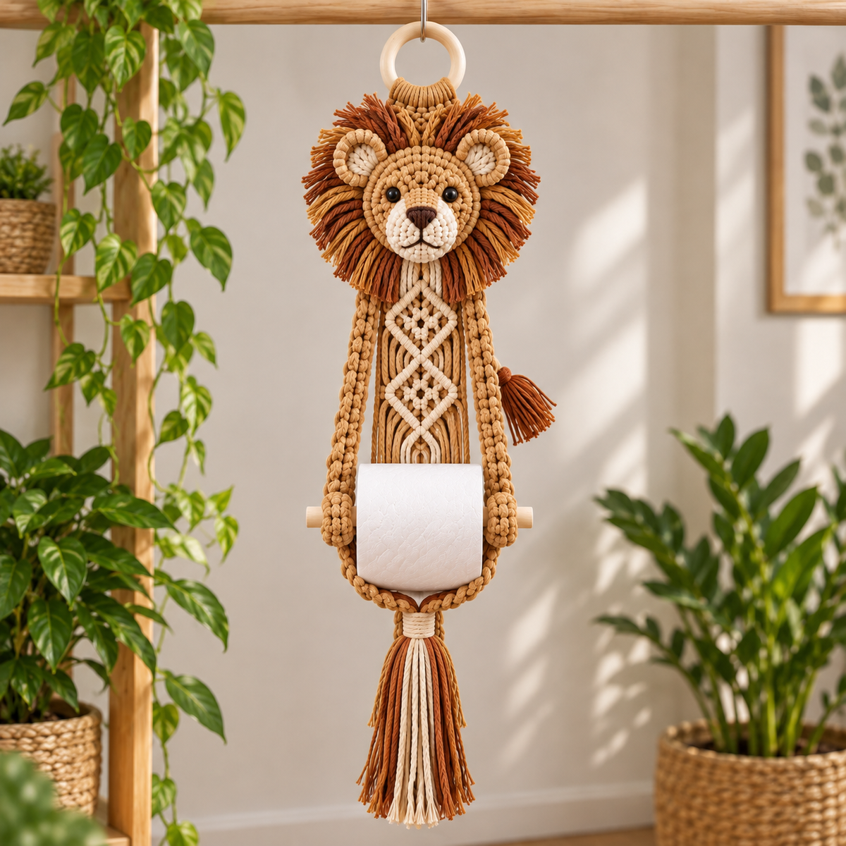 Boho Critter Charm™ – 9 Handmade Macramé Animal Toilet Paper Holders | Cute Bathroom Decor & Gifts