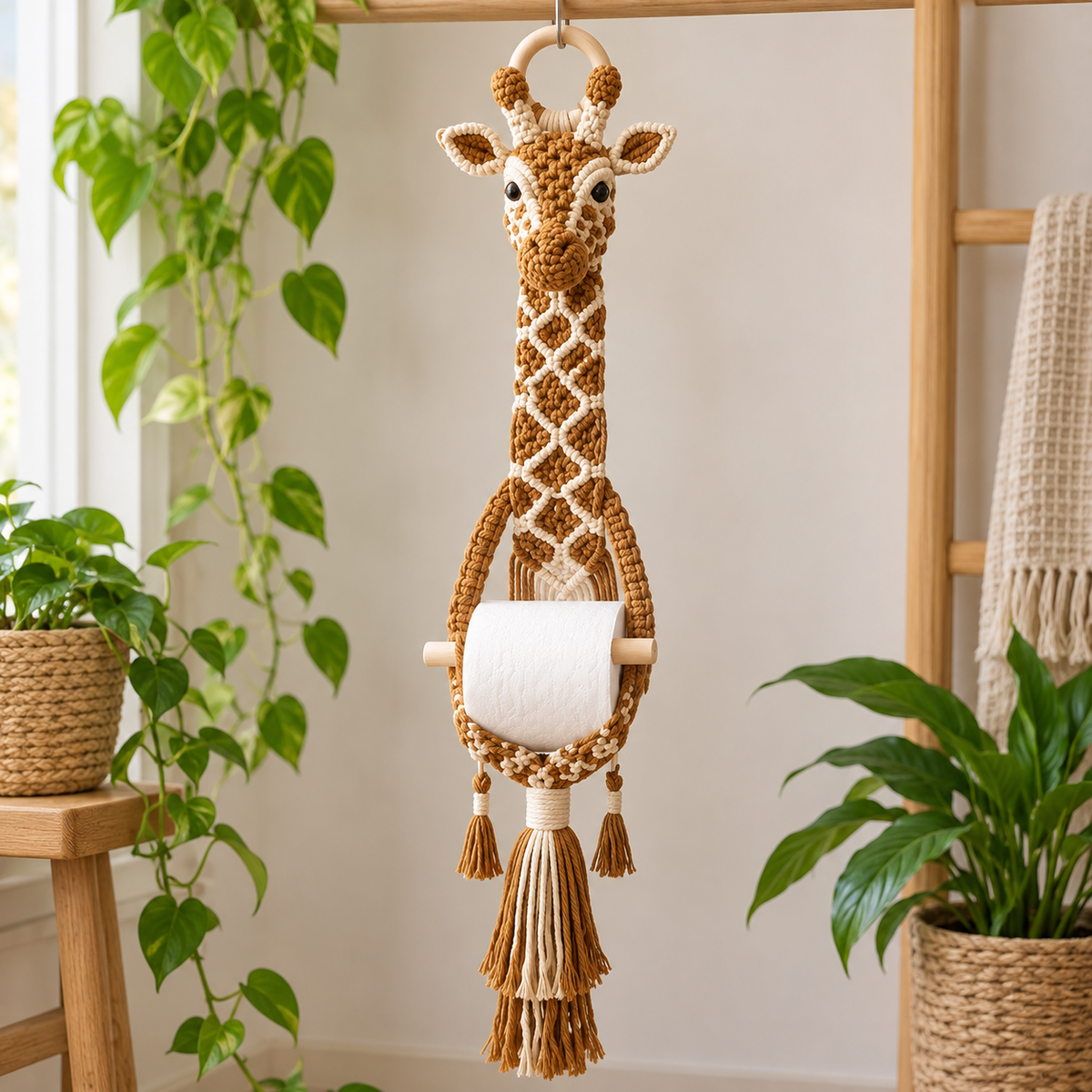 Boho Critter Charm™ – 9 Handmade Macramé Animal Toilet Paper Holders | Cute Bathroom Decor & Gifts