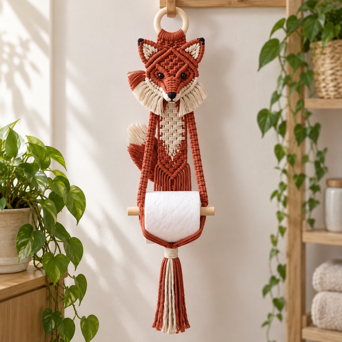 Boho Critter Charm™ – 9 Handmade Macramé Animal Toilet Paper Holders | Cute Bathroom Decor & Gifts