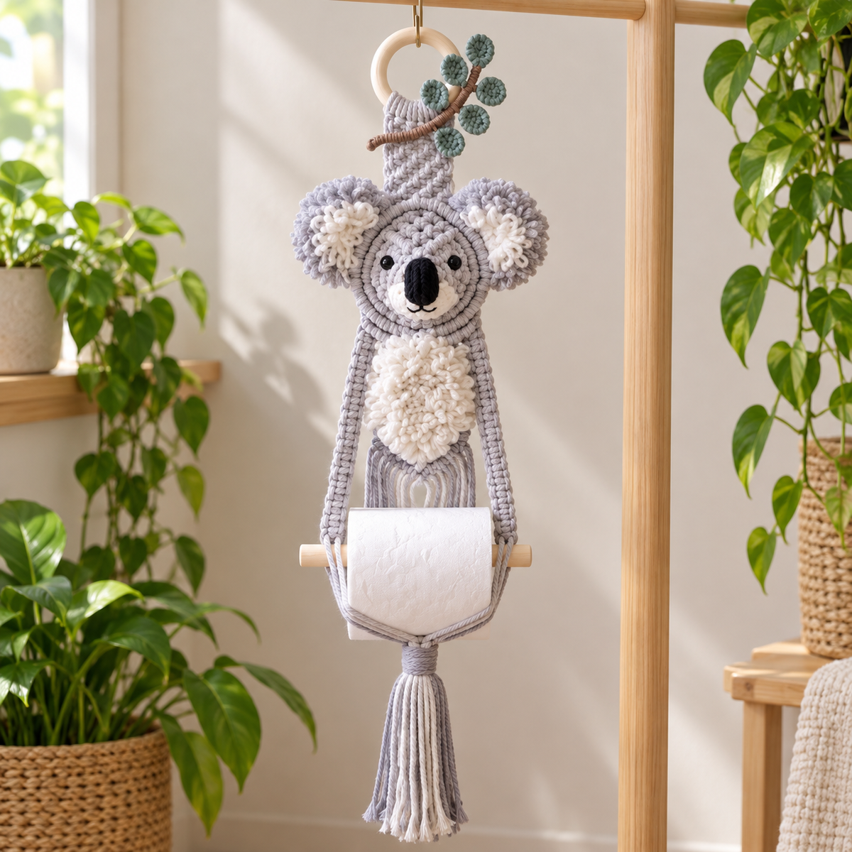 Boho Critter Charm™ – 9 Handmade Macramé Animal Toilet Paper Holders | Cute Bathroom Decor & Gifts