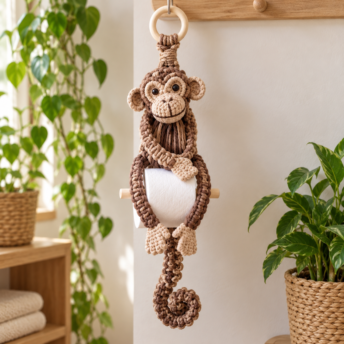 Boho Critter Charm™ – 9 Handmade Macramé Animal Toilet Paper Holders | Cute Bathroom Decor & Gifts