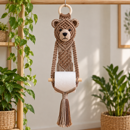 Boho Critter Charm™ – 9 Handmade Macramé Animal Toilet Paper Holders | Cute Bathroom Decor & Gifts