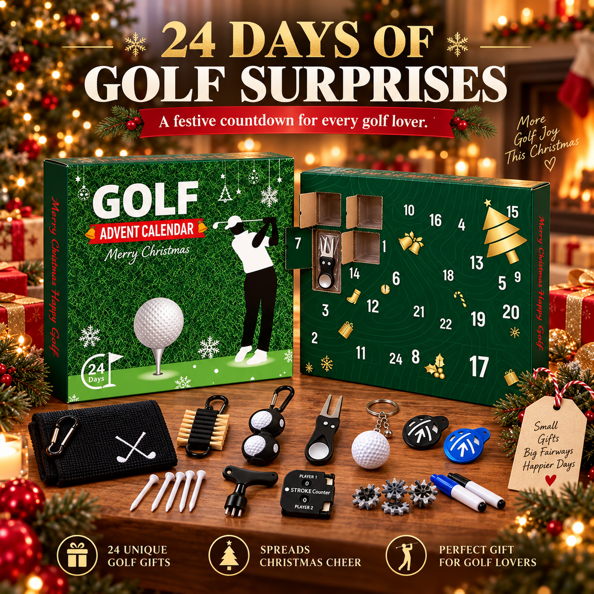 ⛳ Fairway Christmas Countdown – 24 Days of Golf Surprises & Gifts for Golf Lovers 🎄