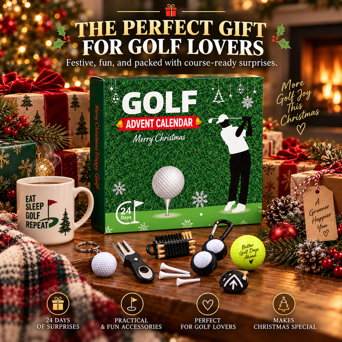 ⛳ Fairway Christmas Countdown – 24 Days of Golf Surprises & Gifts for Golf Lovers 🎄