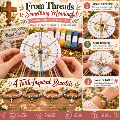 🙏✝️ Faith & Love DIY Christian Bracelet Making Kit