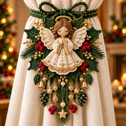 Christmas Crochet Curtain Tieback DIY Kits – Beginner-Friendly Holiday Craft Kits