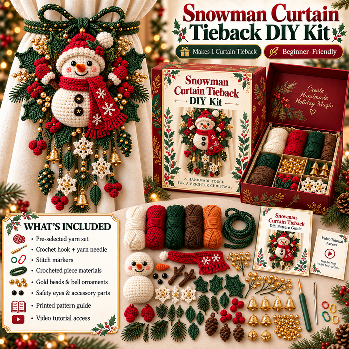 Christmas crochet tieback additional photo 4