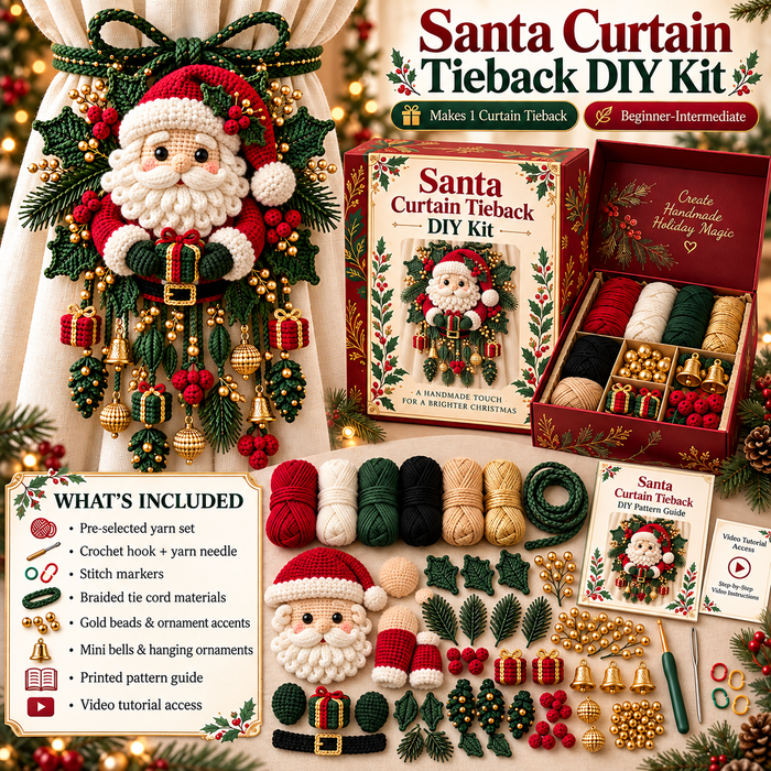Christmas crochet tieback additional photo 8