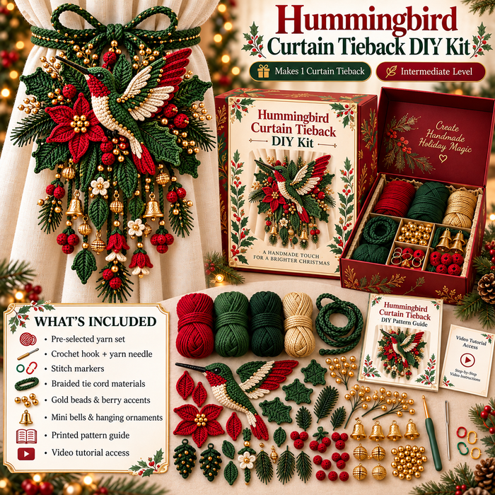Christmas crochet tieback additional photo 5