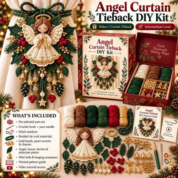 Christmas crochet tieback additional photo 7